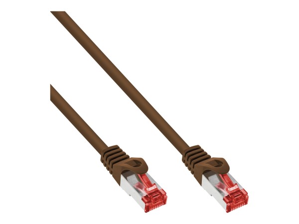 InLine Cavo patch - S/FTP (PiMf) - Cat.6 - 250MHz - PVC - rame - marrone - 25m