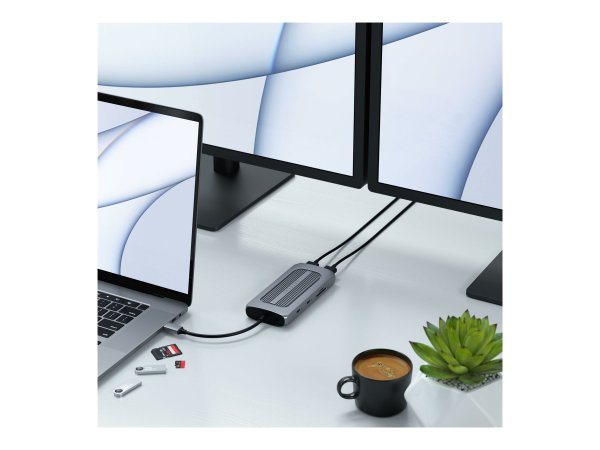 Satechi ST-UCMXAM - USB 3.2 Gen 1 (3.1 Gen 1) Type-C - 100 W - 1000 Mbit/s - Grigio - MicroSD (Trans