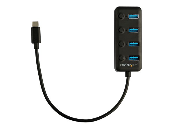 StarTech.com Hub USB-C a 4 porte - USB type C a 4 porte USB 3.0 type A con interruttori individuali