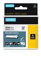 Dymo Rhino etichette industriali flessibili in nylon autoadesive | rotolo da 19 mm x 3,5 m | stampa
