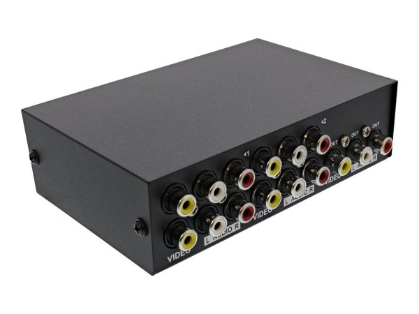 InLine Video/Audio-Schalter - 4 x Composite Video/Audio
