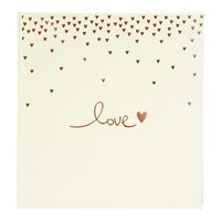 Goldbuch Raining Hearts - Beige - 60 fogli - Rilegatura all'inglese - Poliuretano - Bianco - 300 mm