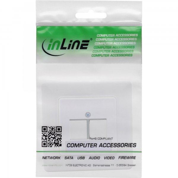 InLine Set di telai per 2x RJ45 Bu/LSA inserto 90° - Keystone SNAP-In - bianco