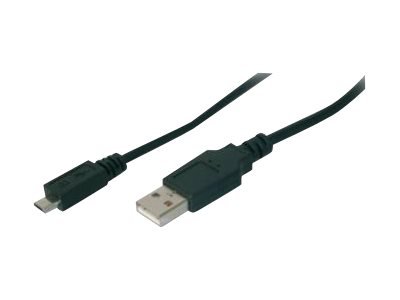 DIGITUS Cavo di collegamento USB-A - Micro-B - 1,8 m - 1,8 m - USB A - Mini-USB B - USB 2.0 - Nero