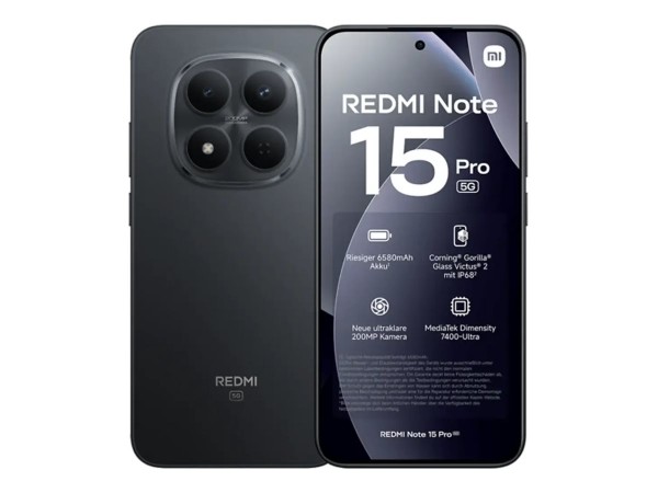 Xiaomi Redmi Note 15 Pro Black Telekom - Smartphone - 256 GB
