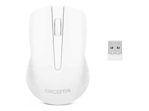 Dicota Wireless Mouse Comfort white - Mouse - 1000 dpi