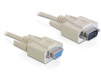 Delock RS-232 - 1m - Beige - 1 m - DB-9 - DB-9 - Maschio - Femmina