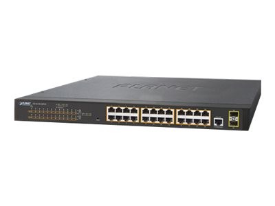 Planet GS-4210-24P2S - Gestito - L2/L4 - Gigabit Ethernet (10/100/1000) - Supporto Power over Ethern