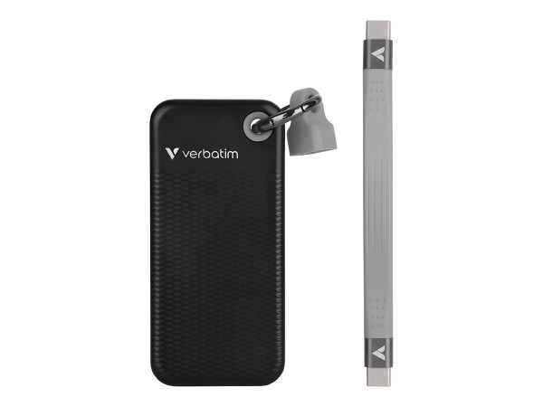 Verbatim Pocket - SSD - 1 TB - Schlüsselanhänger mit Kabelanschluss - extern (tr...