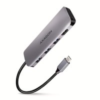 AXAGON HMC-HCR3A USB-Hub, 3x USB-A+ HDMI+ SD/microSD, USB-C 3.2 Gen 1, 20 cm USB-C-Kabel - Kompakter
