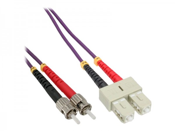 InLine Cavo Duplex - SC/ST 50/125µm - Fibra Ottica OM4 - 7,5m
