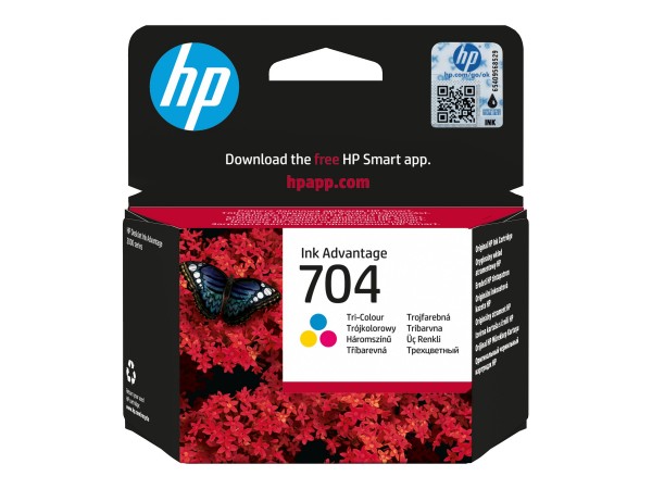 HP 704 Dreifarbig Tintenpatrone - Originale - Cartuccia di inchiostro