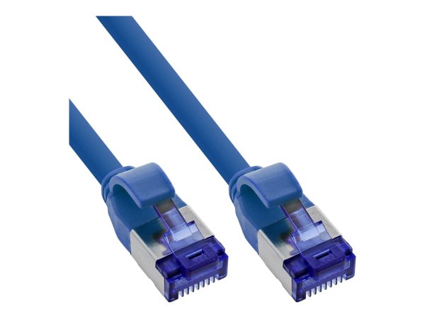 InLine Patchcord Slim - Cat.6A - S/FTP - TPE (LSZH) - PoE - blu - 3m