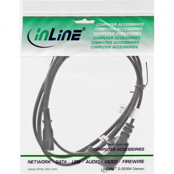 InLine Cavo alimentazione Internaz. - spina Inghilterra presa Euro 8 C7 - 1,8m