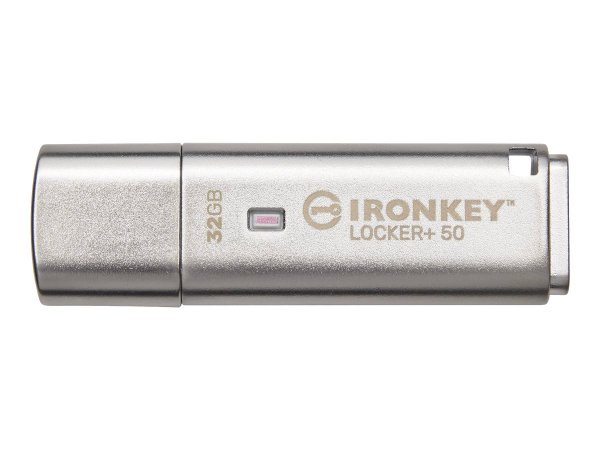 Kingston IronKey 32GB IKLP50 AES USB - w/256bit Encryption - 32 GB - USB tipo A - 3.2 Gen 1 (3.1 Gen