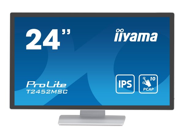 Iiyama ProLite T2452MSC-W1 - 60,5 cm (23.8") - 1920 x 1080 Pixel - Full HD - LCD - 14 ms - Bianco