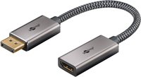 Goobay Plus DisplayPort> HDMI Adapterkabel 4K a 60Hz grau - Adattatore - Digitale/display/video