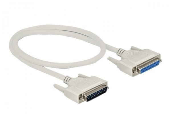 Delock Cavo seriale D-Sub 25 maschio a femmina 0,5 m - Beige - 0,5 m - D-Sub 25 Pin - D-Sub 25 Pin -