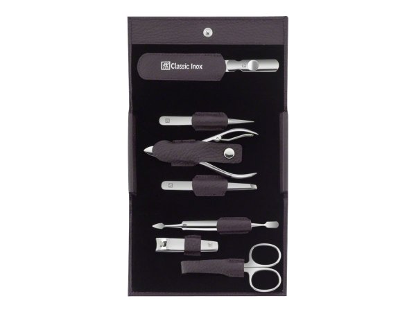 Zwilling CLASSIC INOX Druckknopf -Etui Rindleder lila 7-tlg. 97646-008