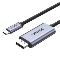 Unitek International UNITEK V1409A - USB-C - DisplayPort - 2 m - Nero - Grigio
