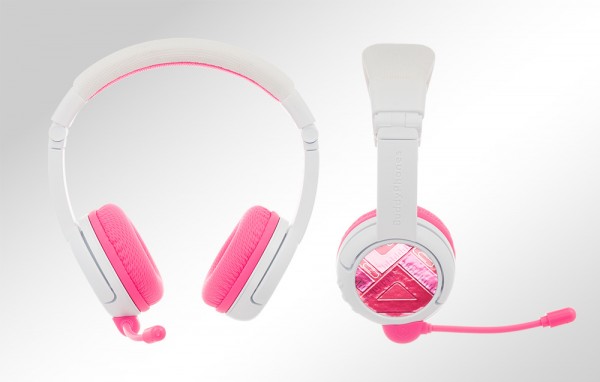 BuddyPhones Kopfhörer für Kinder Homeschooling Bluetooth Pink - Microfono