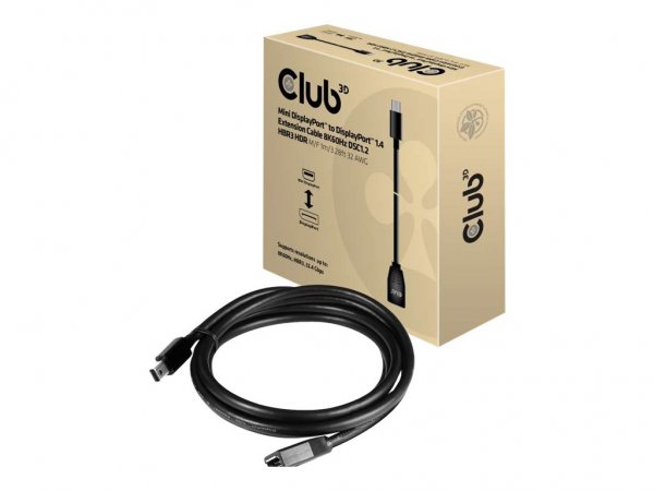 Club 3D CAC-1121 - 1 m - Mini DisplayPort - DisplayPort - Maschio - Femmina - 7680 x 4320 Pixel