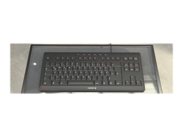 Cherry STREAM KEYBOARD TKL - Cablato - USB - Tasto con meccanismo a forbici - AZERTY - Nero