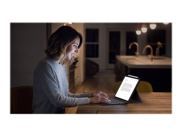 Logitech Combo Touch - Tastatur und Foliohülle - mit Trackpad - hintergrundbeleuchtet - Apple - Tast