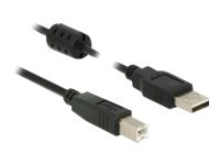 Delock 1m - USB 2.0-A/USB 2.0-B - 1 m - USB A - USB B - USB 2.0 - Maschio/Maschio - Nero