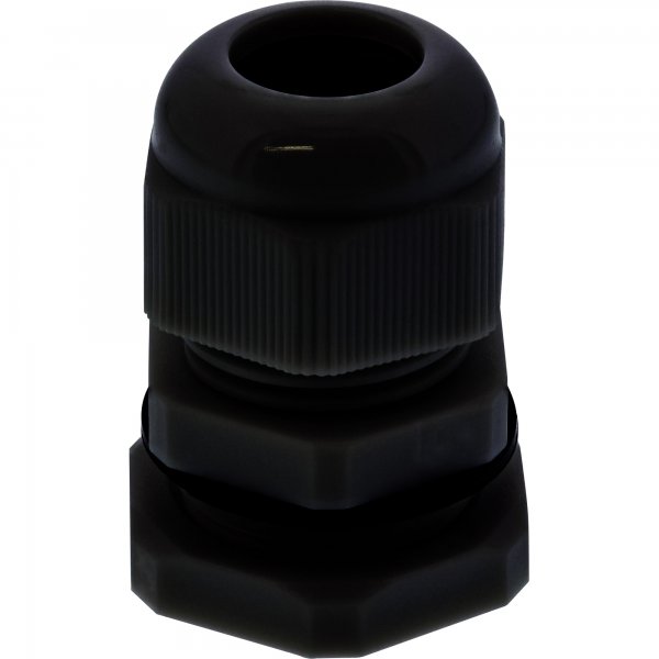 InLine Passacavo IP68 con controdado PG 7 - Nylon - 3,5-6mm - nero - 10pz