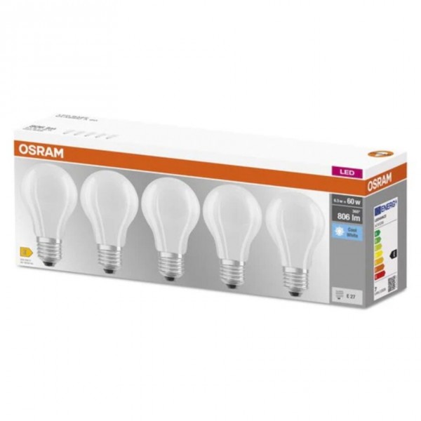 Osram LED BASE Classic 5er Set E27