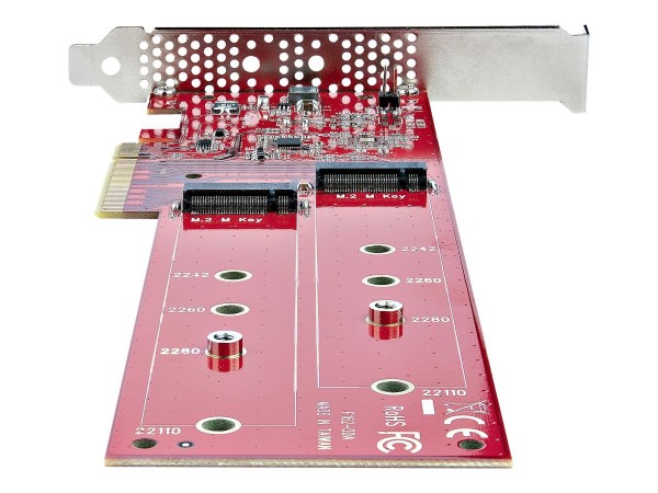 StarTech.com Adattatore PCI Express M.2 NVMe - Scheda Adattatore PCIe 4.0 x8 x16 a Doppio SSD M.2 NV