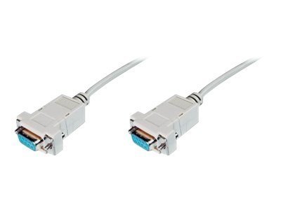 DIGITUS Cavo di collegamento zero-modem - Beige - 3 m - DB-9 - DB-9 - Femmina - Femmina