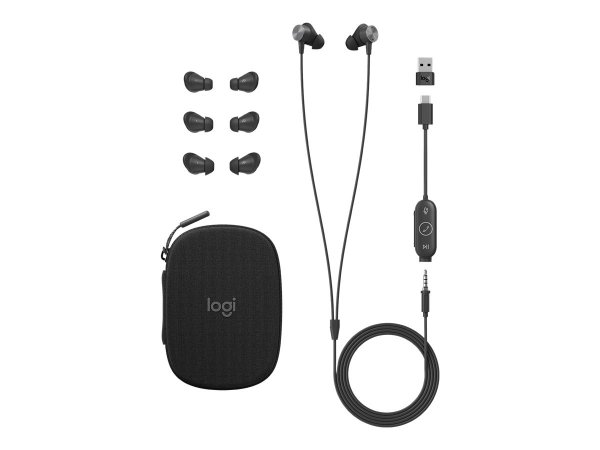 Logitech Zone Wired Earbuds - Cablato - Ufficio - 33 g - Auricolare - Grafite