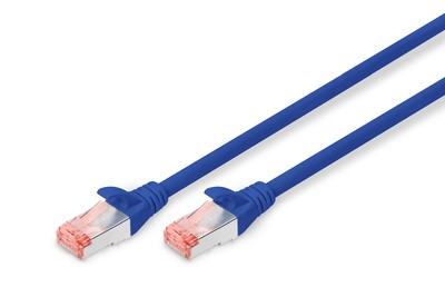 DIGITUS Cavo patch CAT 6 S/FTP - 1 m - Cat6 - S/FTP (S-STP) - RJ-45 - RJ-45 - Blu