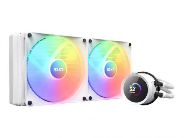 NZXT Kraken 280 RGB - Raffreddatore di liquidi tutto in uno - 14 cm - 90,79 pdc/min - Bianco