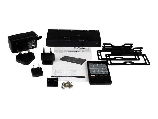 StarTech.com Switch HDMI a 2 porte con commutazione automatica e prioritaria - 1080p - HDMI - Allumi