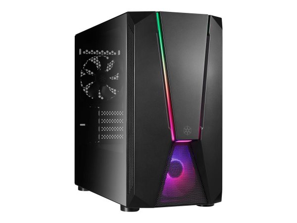 SilverStone FARA V1M PRO - Tower - PC - Nero - micro ATX - Mini-ITX - Plastica - Acciaio - Vetro tem