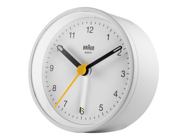 Braun BC12W - Sveglia al quarzo - Rotondo - Bianco - 12h - Buzzer - Batteria