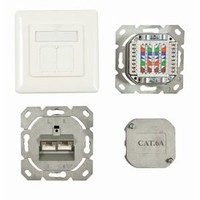 Synergy 21 S216358 - 2 x RJ-45 - 6a - Bianco - 80 mm - 80 mm - 5,6 cm