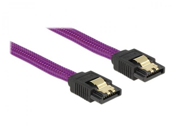 Delock 83691 - 0,5 m - SATA III - SATA 7-pin - SATA 7-pin - Maschio/Maschio - Viola