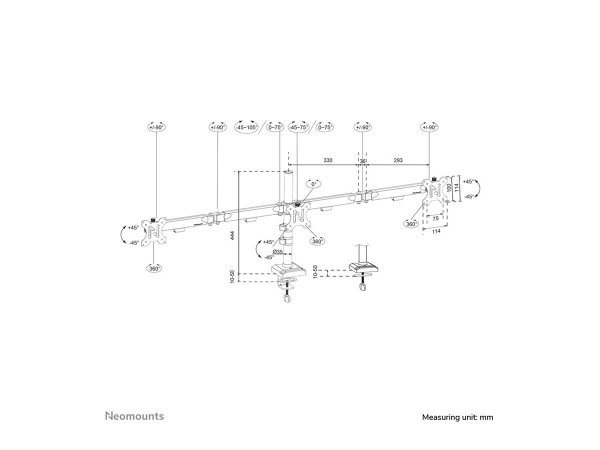 Neomounts NERO Single Flat Screen Desk M