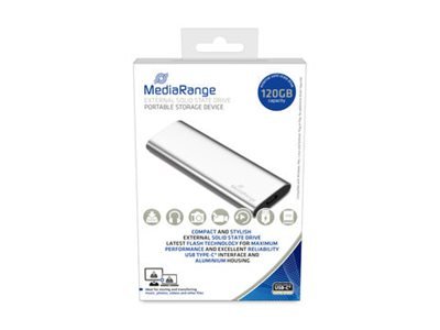 MEDIARANGE MR1100 - 120 GB - M.2 - USB tipo-C - 3.2 Gen 2 (3.1 Gen 2) - 450 MB/s - Argento