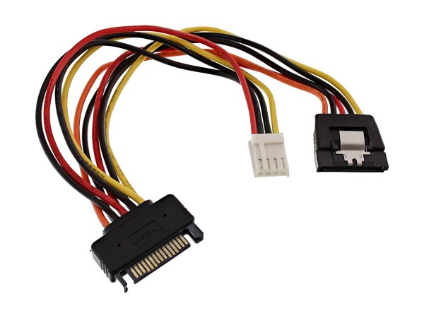 InLine Cavo adatt. di alim. - 1x SATA M a 1x SATA F con ling. 1x 3,5” M - 0,15m