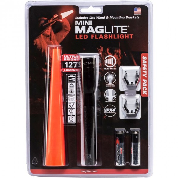 MAGLITE Mini-LED 2AA Sicherheitslampe schwarz