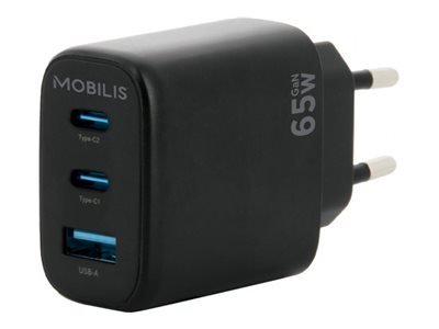 Mobilis Wall Charger - 65W - 2 USB C+ 1 A