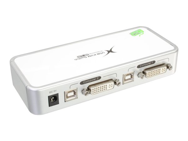 InLine KVM Switch - 2 porte - USB DVI - Audio - Kit cavi inclusi