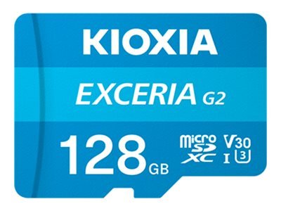 Kioxia EXCERIA G2 - 128 GB - MicroSDHC - Classe 10 - UHS-III - 100 MB/s - 50 MB/s