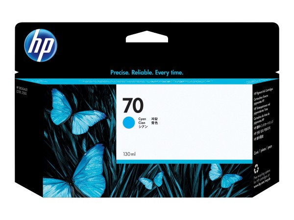 HP Cartuccia inchiostro ciano DesignJet 70 da 130 ml - Inchiostro a base di pigmento - 130 ml - 1 pz