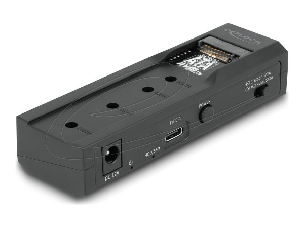 Delock USB Type-C Konverter für 1 x M.2 SSD oder 1 SATA HDD - Digitale/dati - SATA